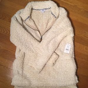 DONATED~Time and Tru Oatmeal Sherpa Pullover Fleec